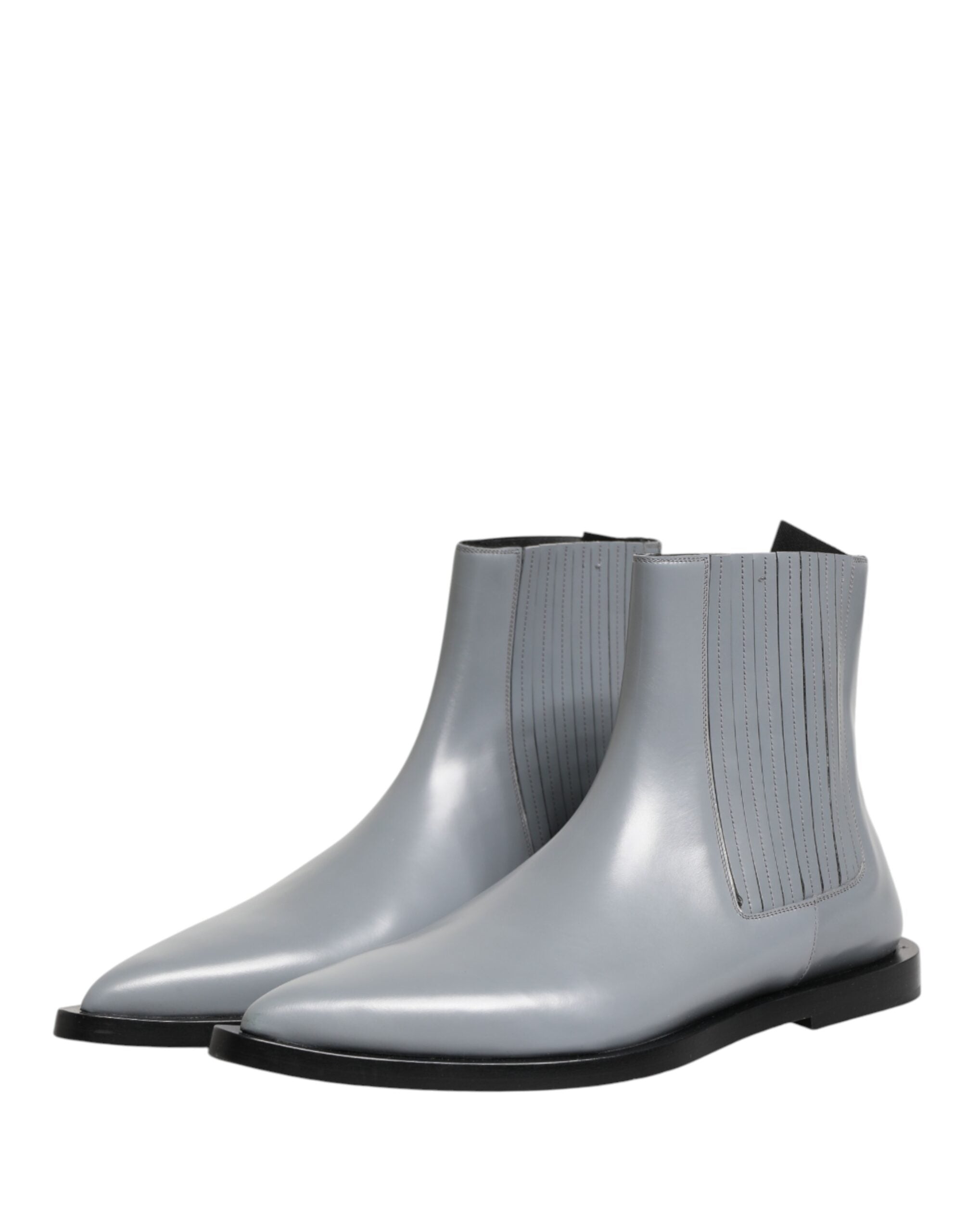 Light Gray Chelsea Short Ankle Boots Shoes - ventzia
