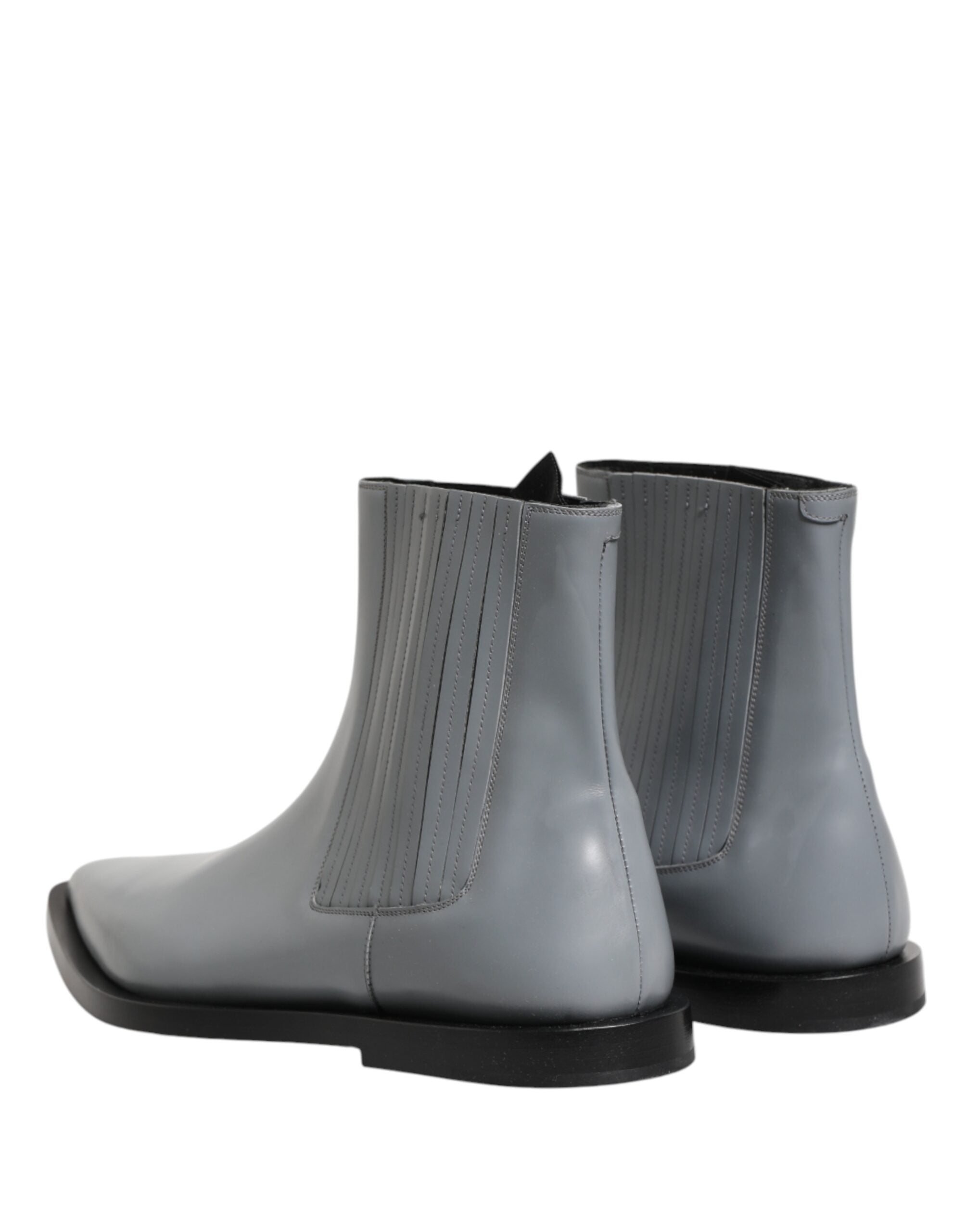 Light Gray Chelsea Short Ankle Boots Shoes - ventzia