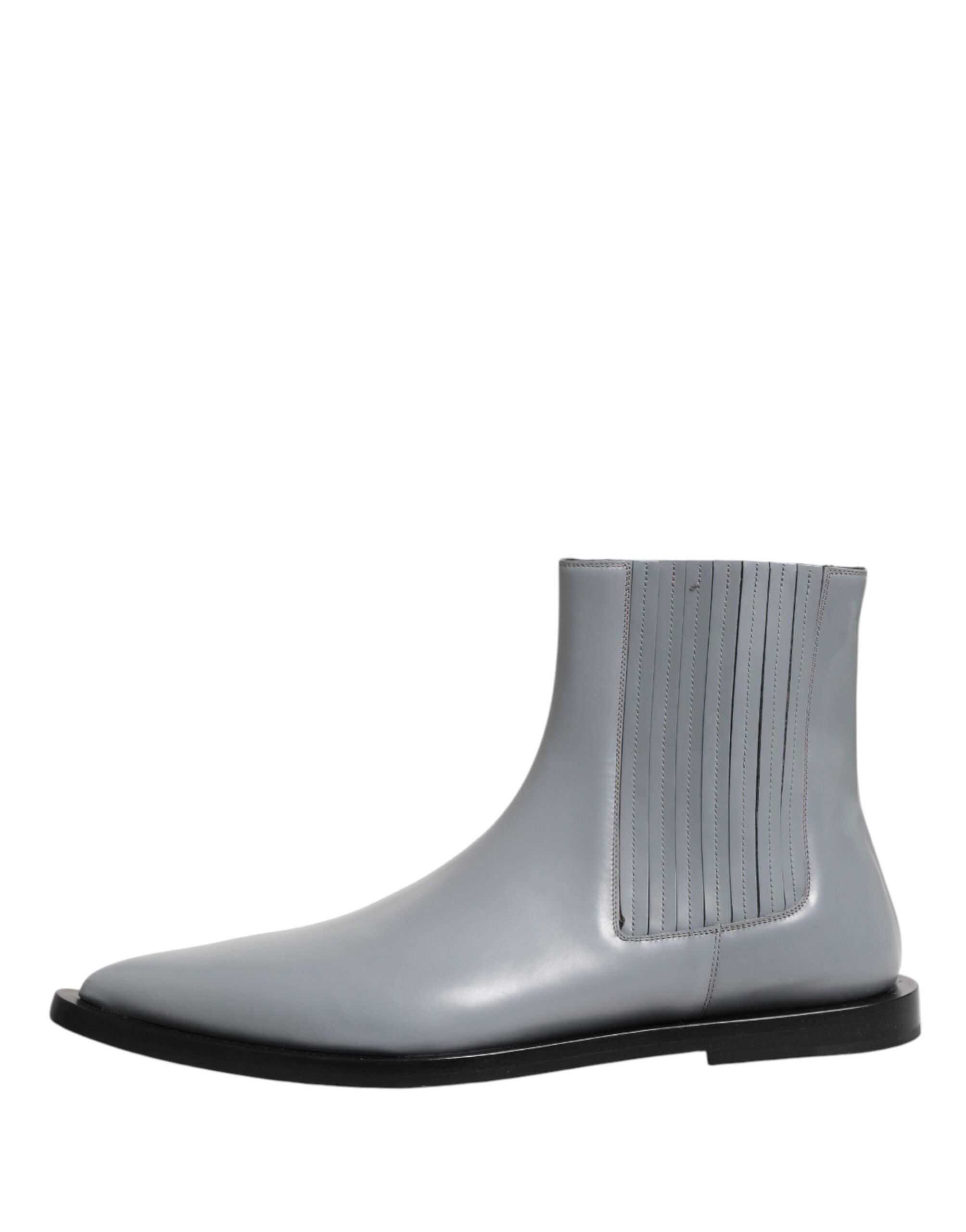 Light Gray Chelsea Short Ankle Boots Shoes - ventzia