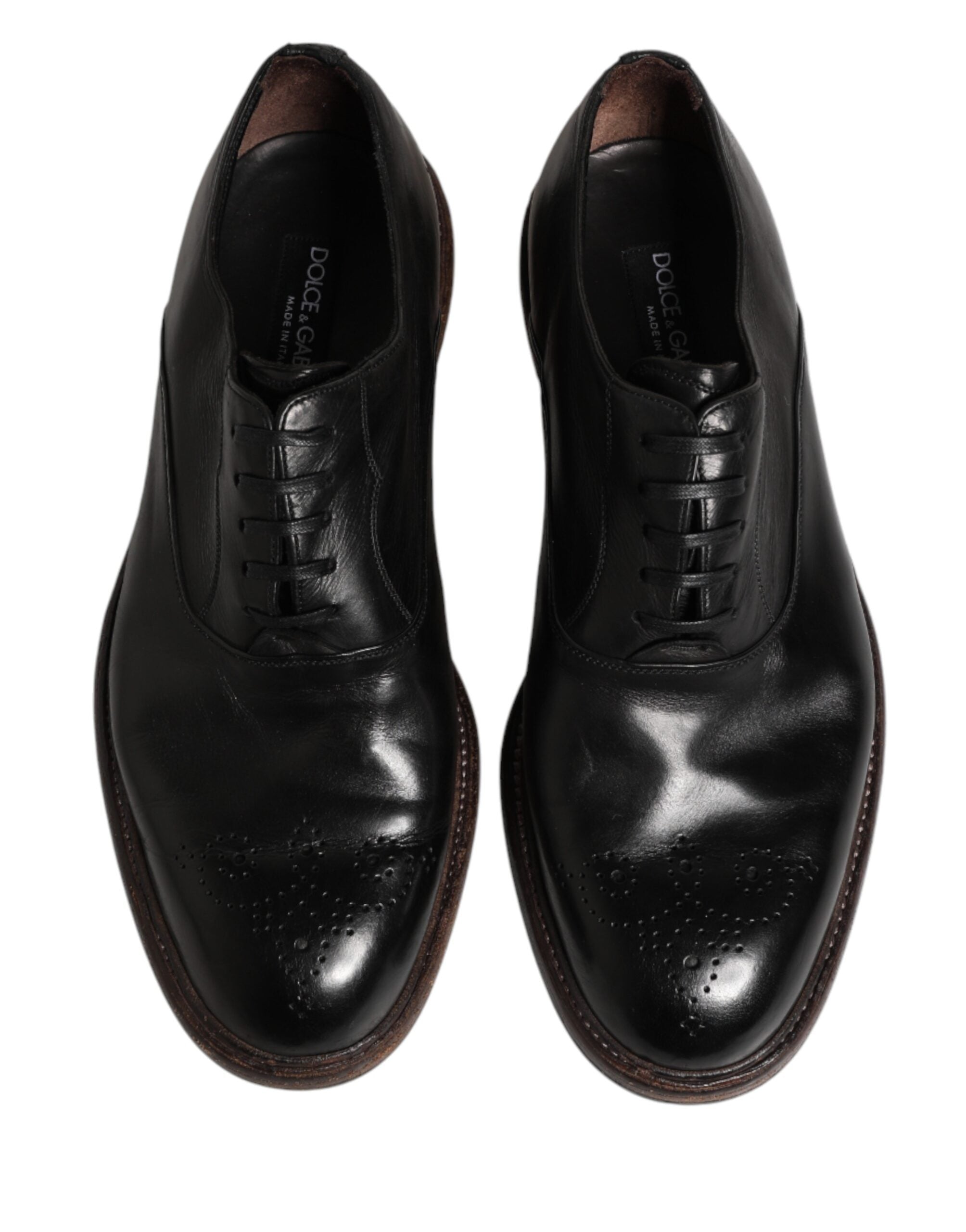 Black Calfskin Leather Oxford Dress Shoes - ventzia
