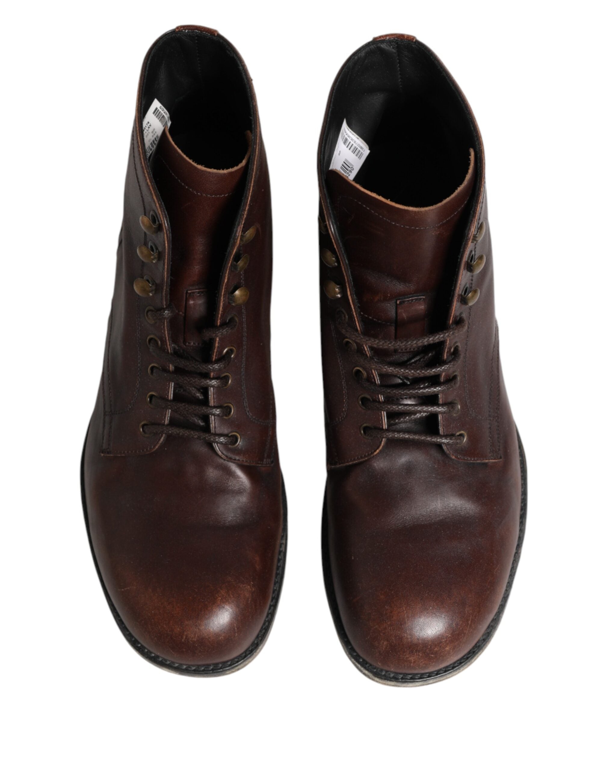 Brown Lace Up Short Ankle Boots Men Shoes - ventzia