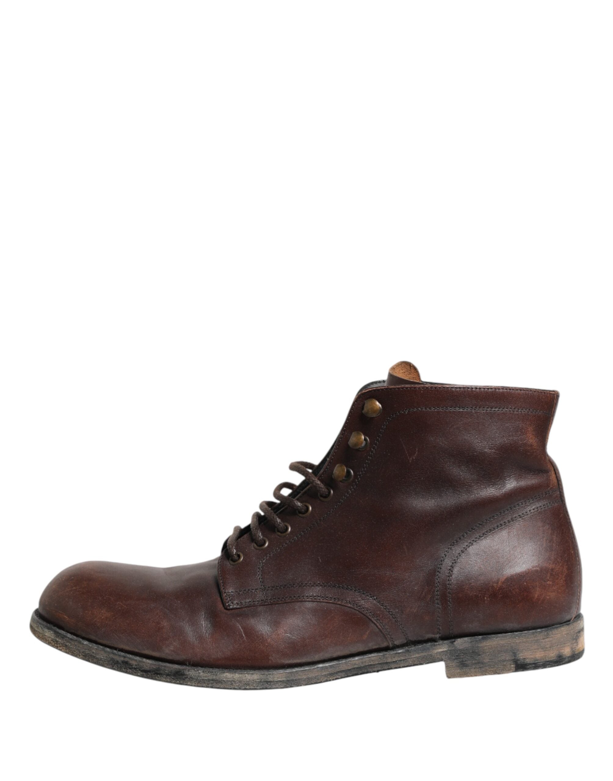 Brown Lace Up Short Ankle Boots Men Shoes - ventzia