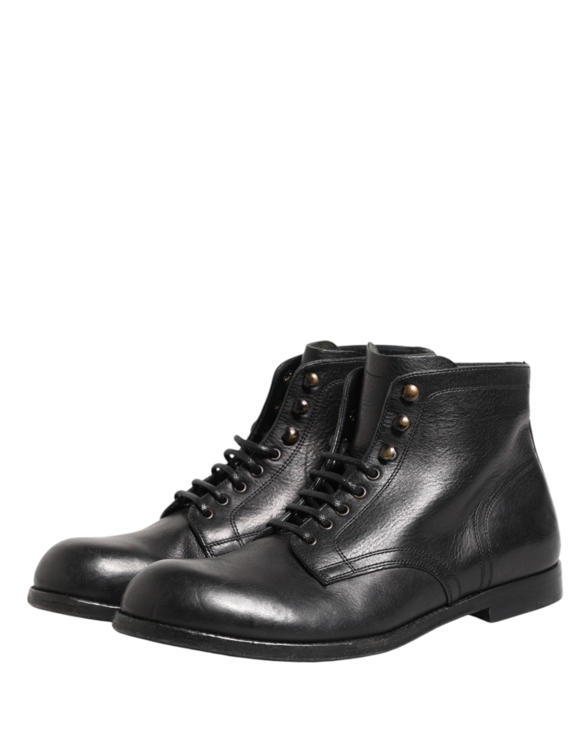Black Lace Up Short Ankle Boots Men Shoes - ventzia