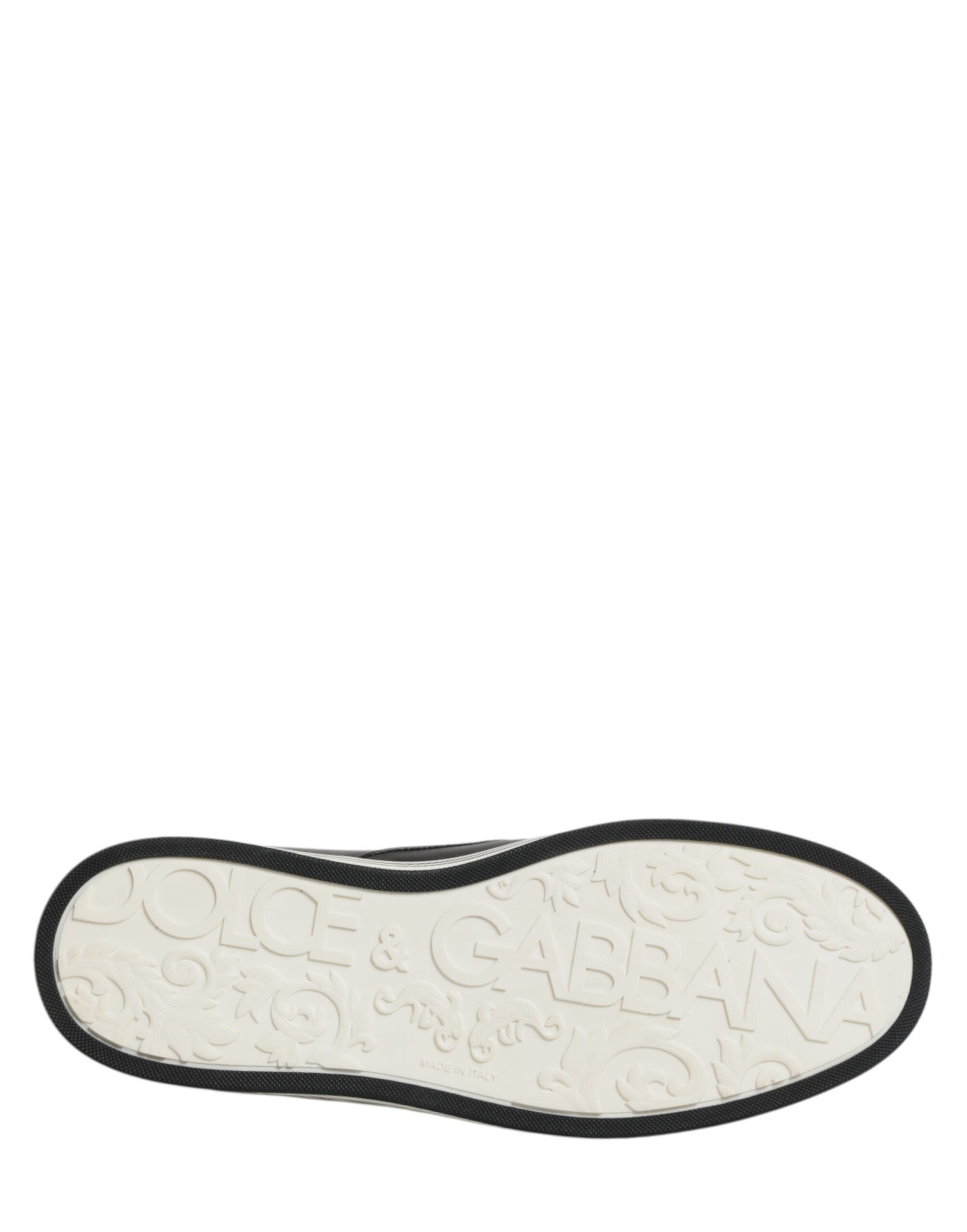 Black Leather Signature Figures Sneakers Shoes - ventzia