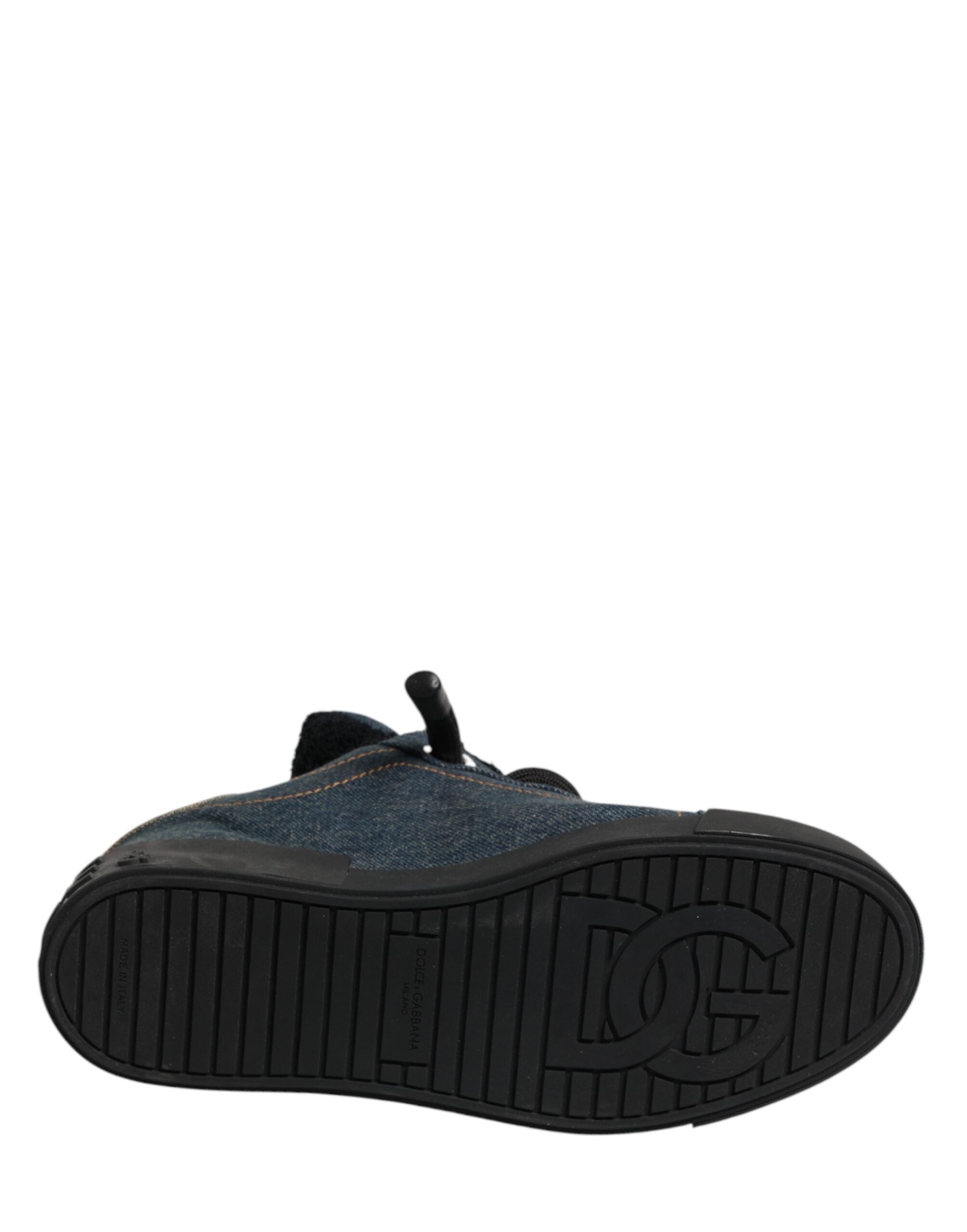 Multicolor Color Block Denim Low Top Sneakers Shoes - ventzia