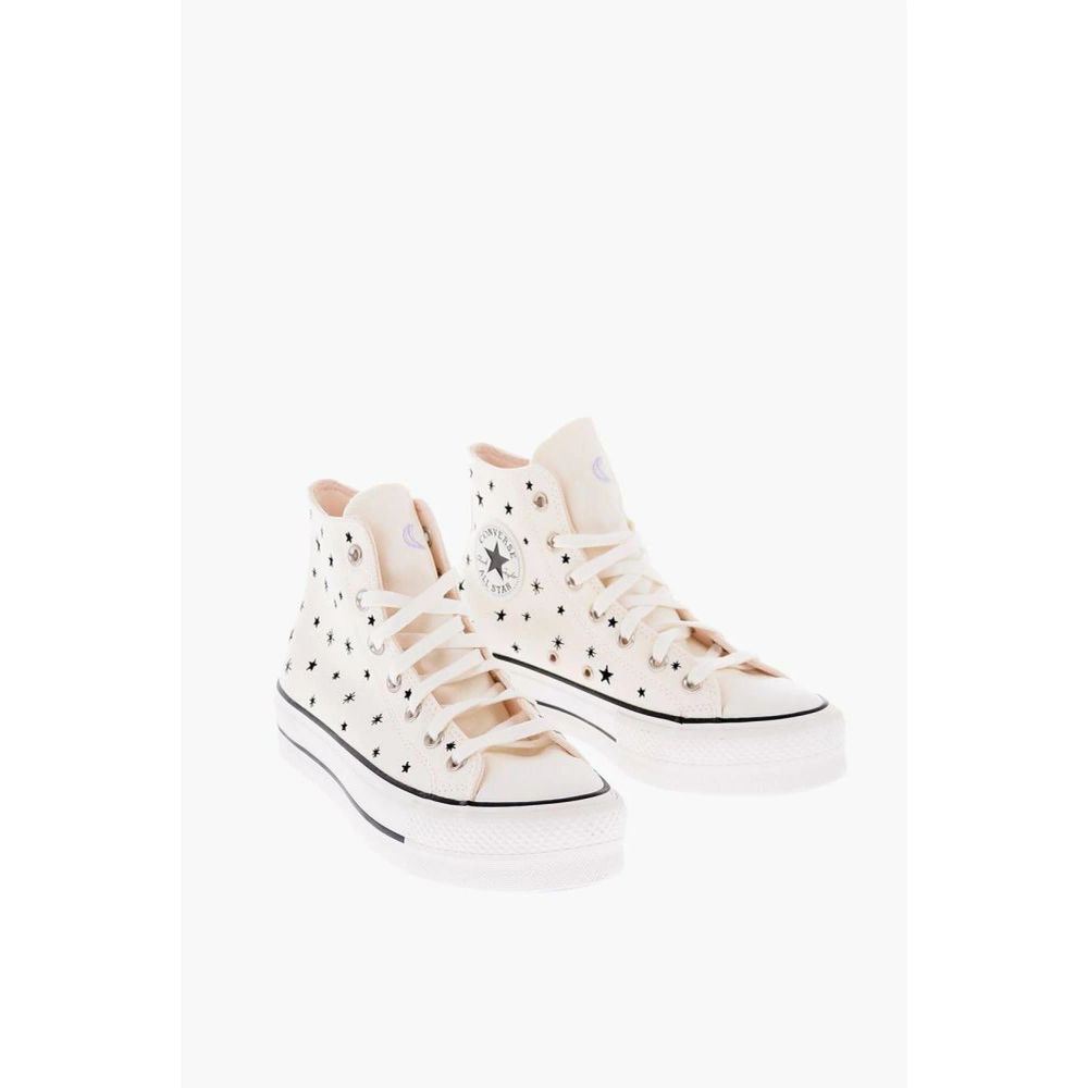 Black And White Canvas High Top Sneakers - ventzia