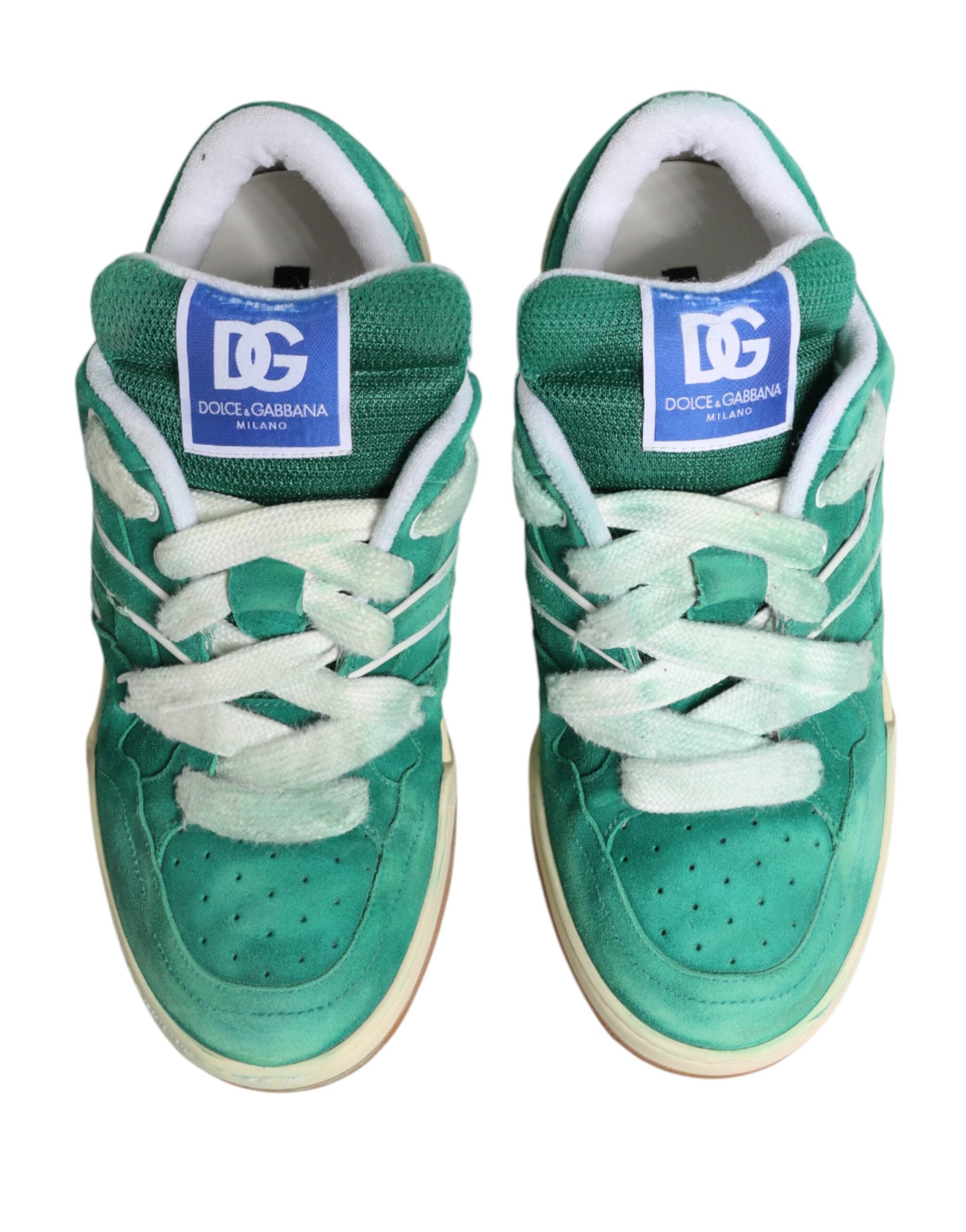 Green Suede New Roma Low Top Sneakers Shoes - ventzia