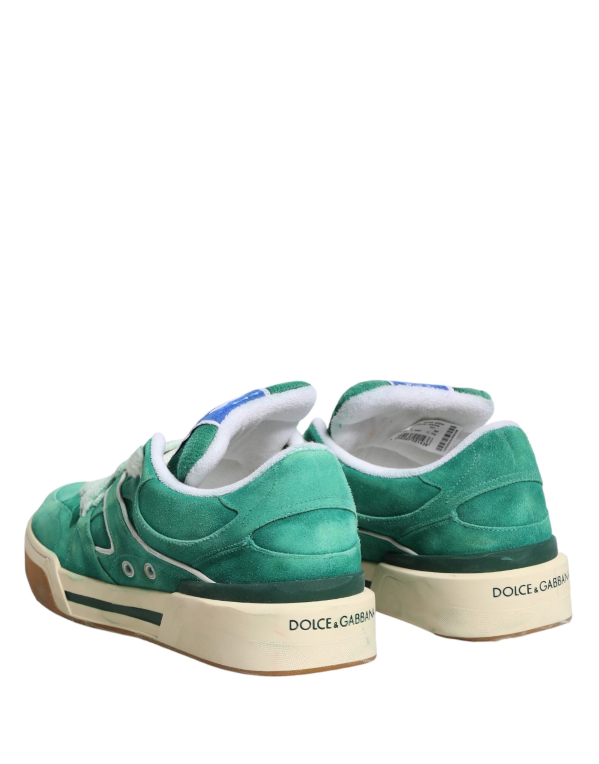 Green Suede New Roma Low Top Sneakers Shoes - ventzia