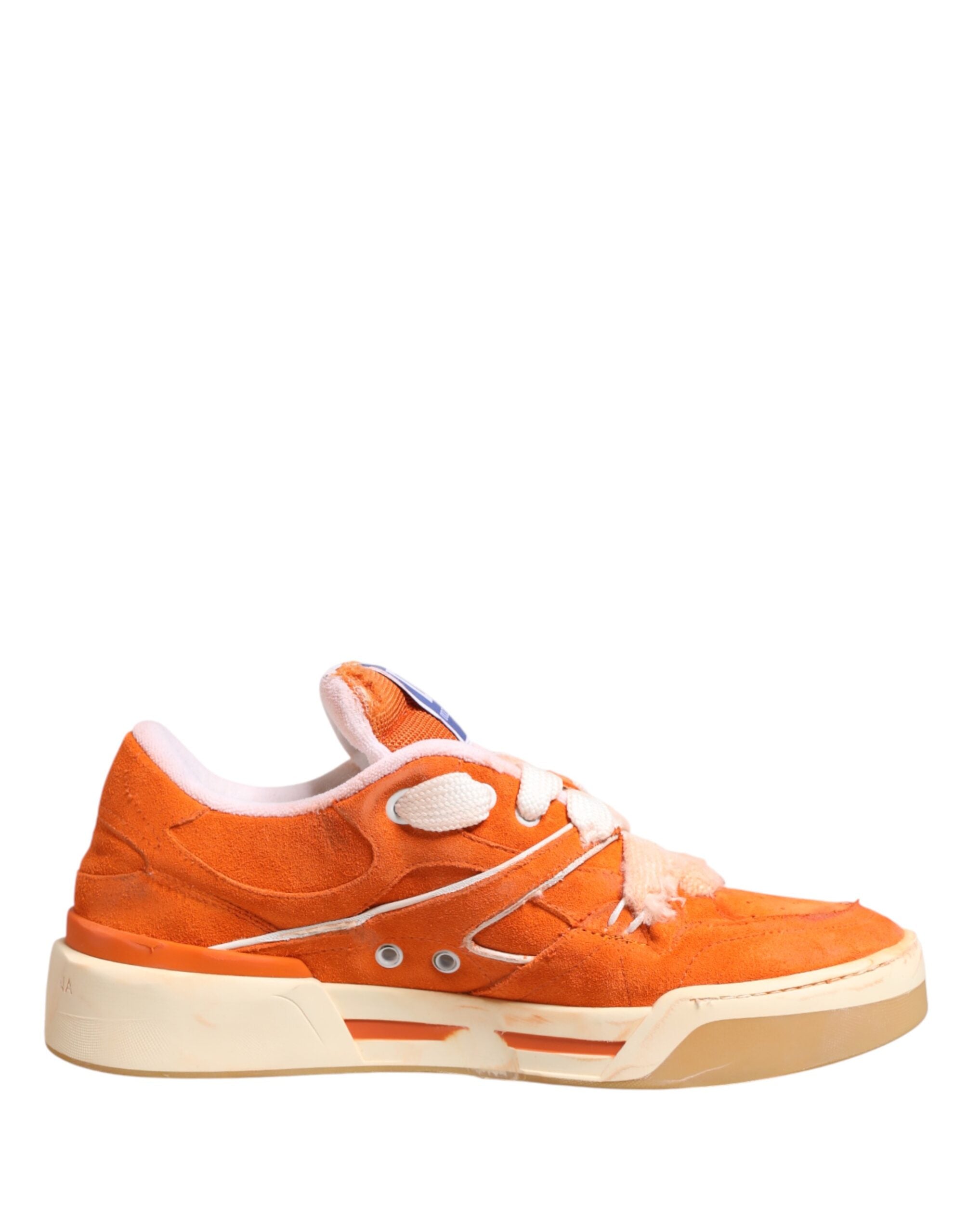 Orange Suede New Roma Low Top Sneakers Shoes