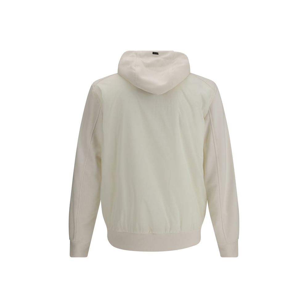 White Polyamide Shell Jacket - ventzia