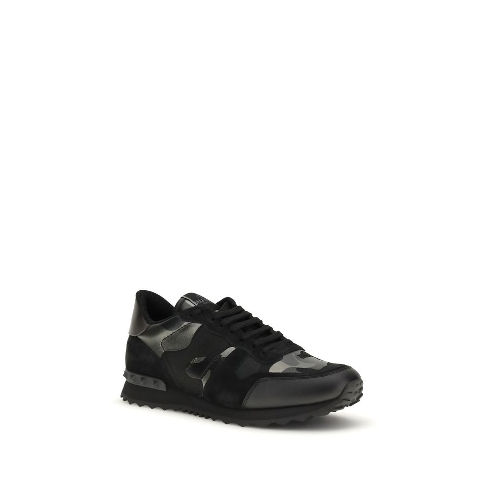Black Calf Leather Bos Taurus Athletic Sneakers - ventzia