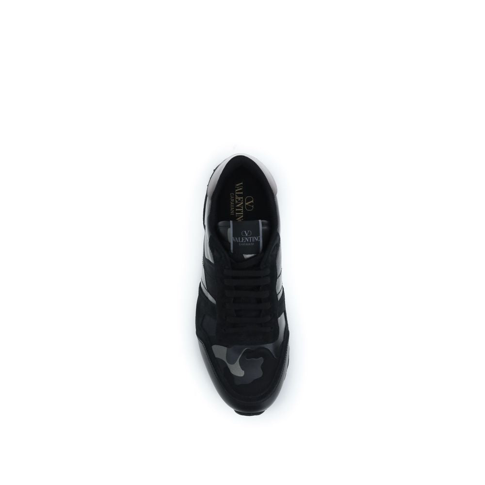Black Calf Leather Bos Taurus Athletic Sneakers - ventzia