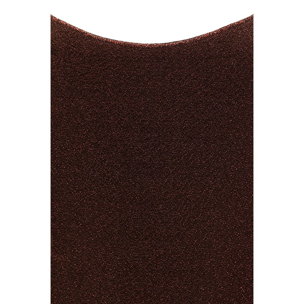 Brown Metal One-Piece Swimsuit - ventzia