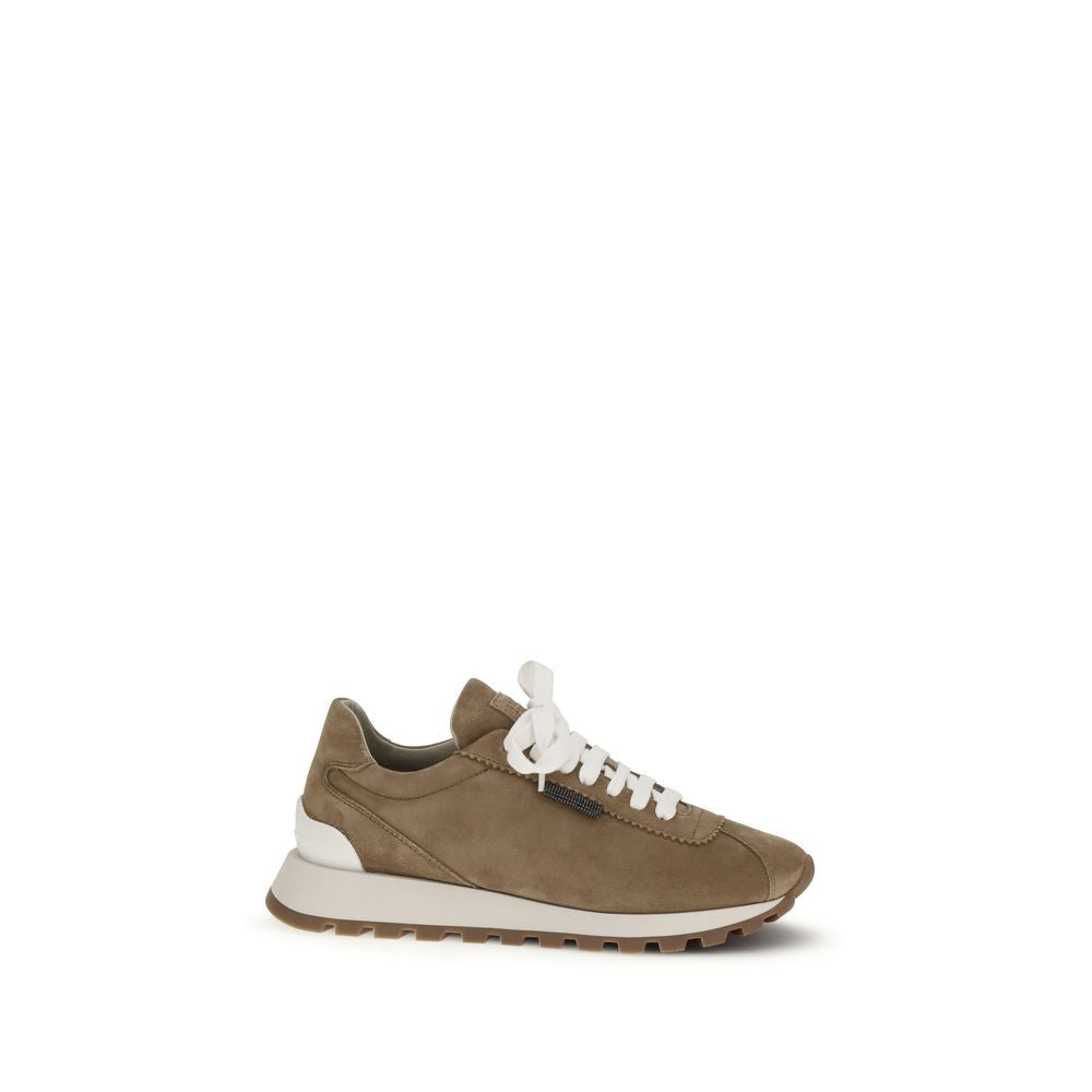 Beige Rubber Platform Sneakers - ventzia