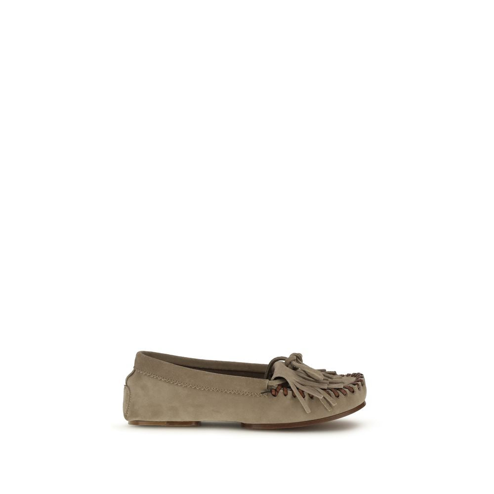 Gray Calf Leather Bos Taurus Moccassin - ventzia