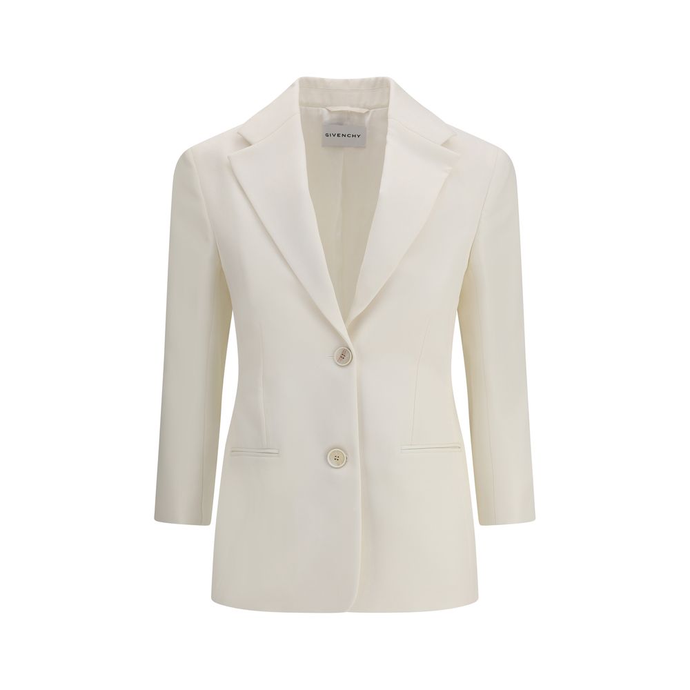 White Wool Blazer - ventzia