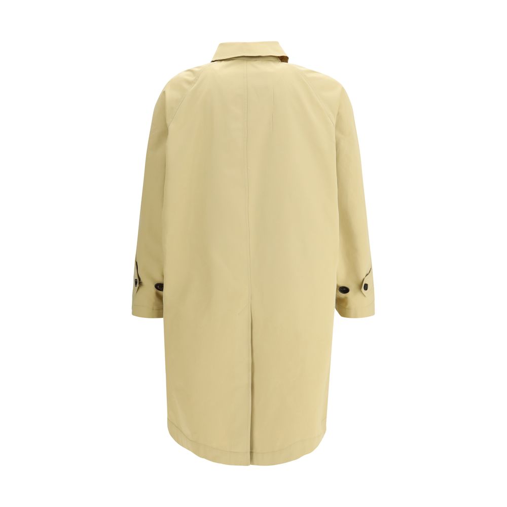Beige Cotton Trench Coat - ventzia