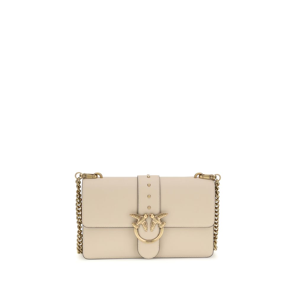 Beige Calf Leather Bos Taurus Shoulder Bag - ventzia
