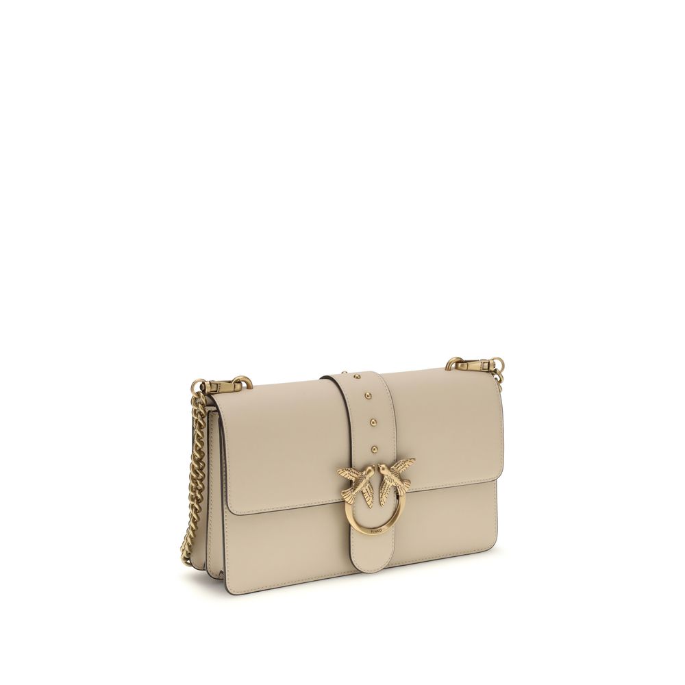 Beige Calf Leather Bos Taurus Shoulder Bag - ventzia