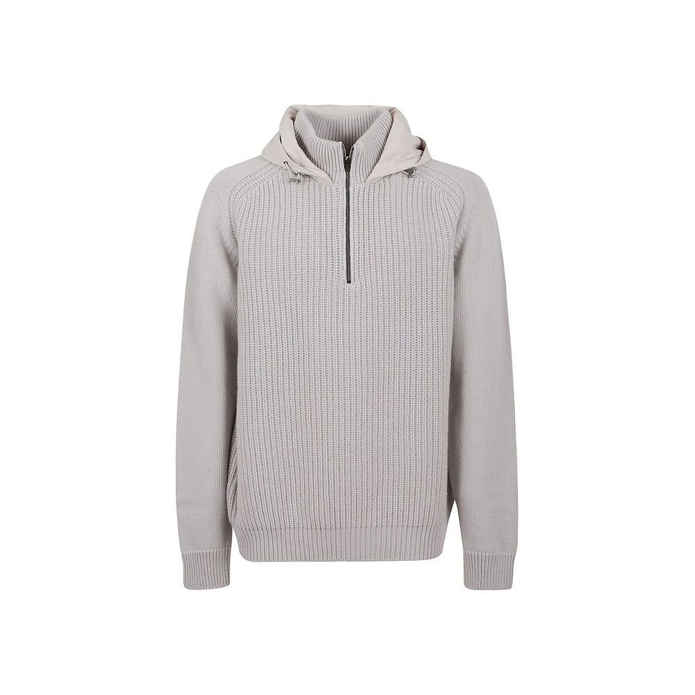 Gray Wool Hoodie - ventzia