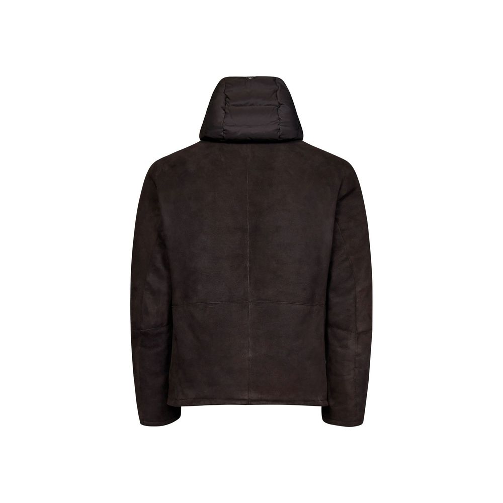 Brown Lambskin Shell Jacket - ventzia
