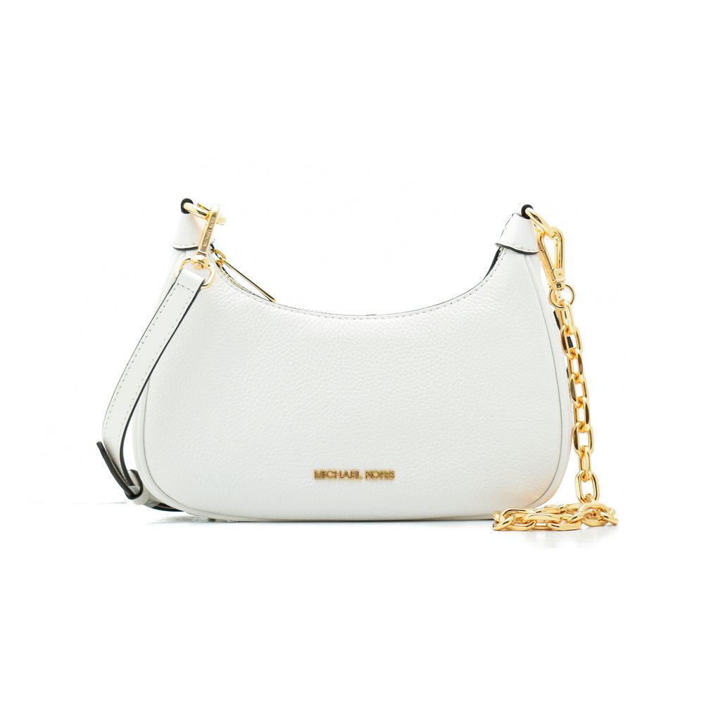 White Leather Shoulder Bag - ventzia