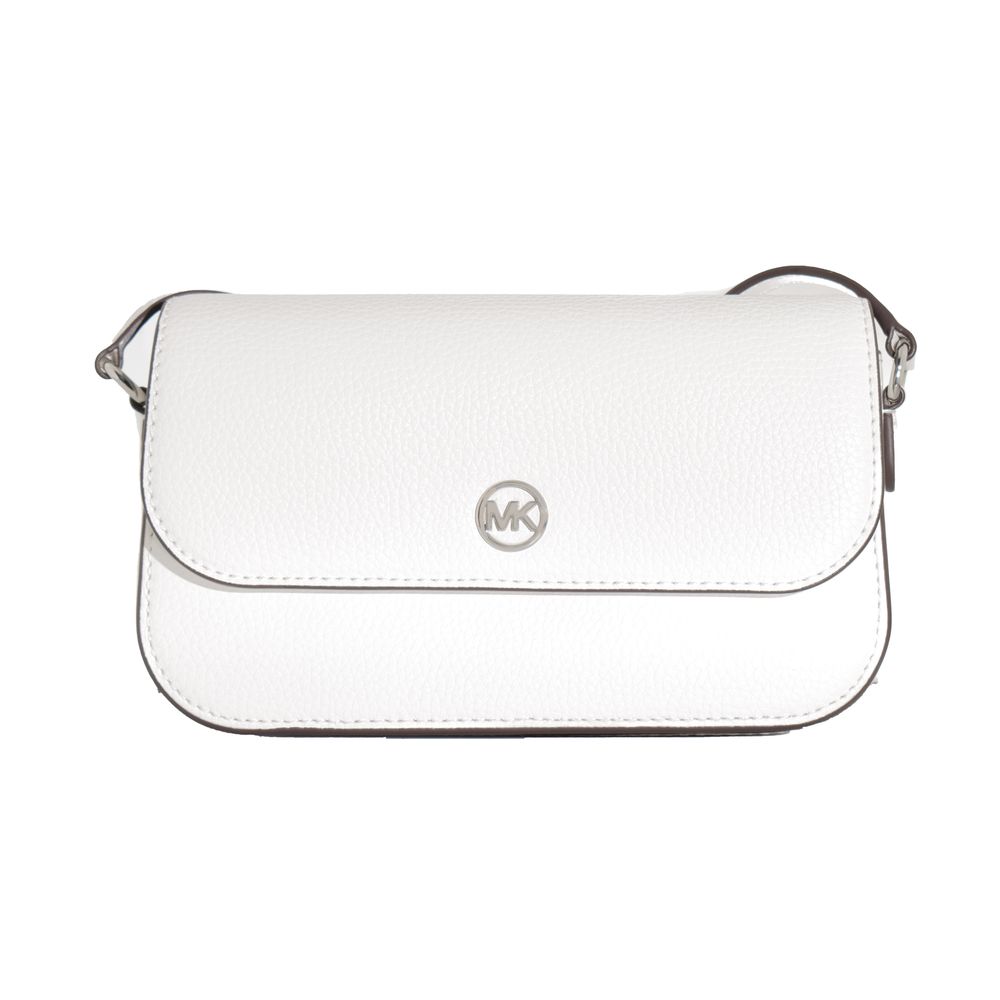 White Leather Crossbody Bag - ventzia