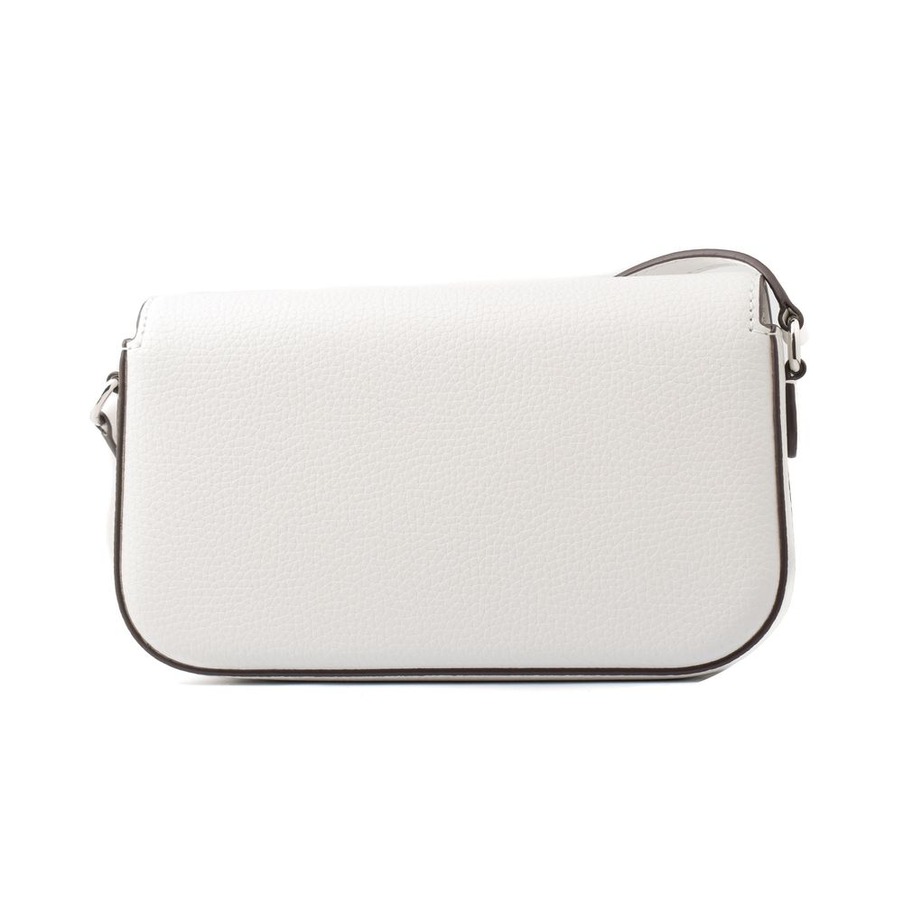 White Leather Crossbody Bag - ventzia