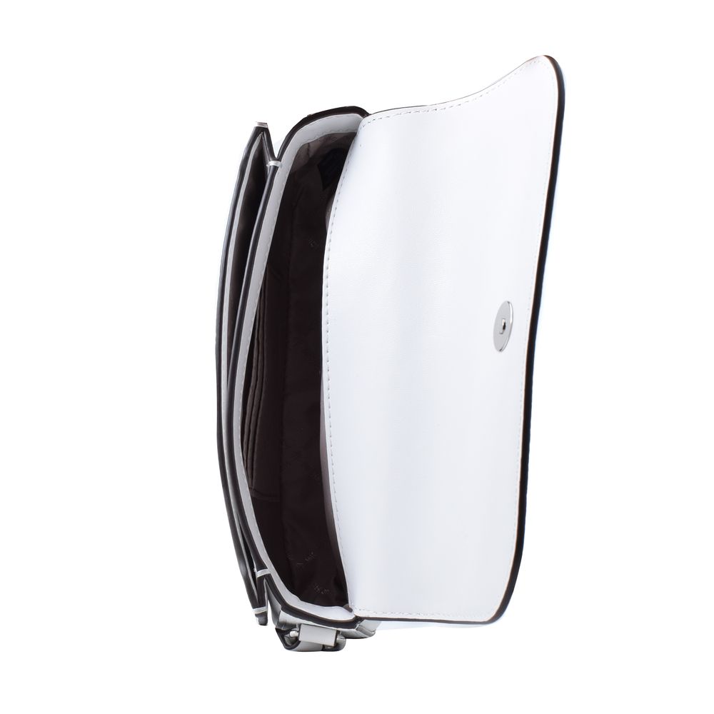 White Leather Crossbody Bag - ventzia