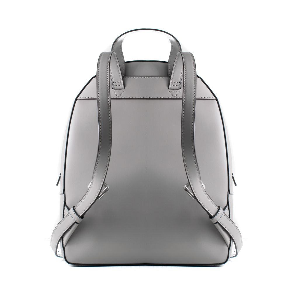 Gray Leather Backpack - ventzia