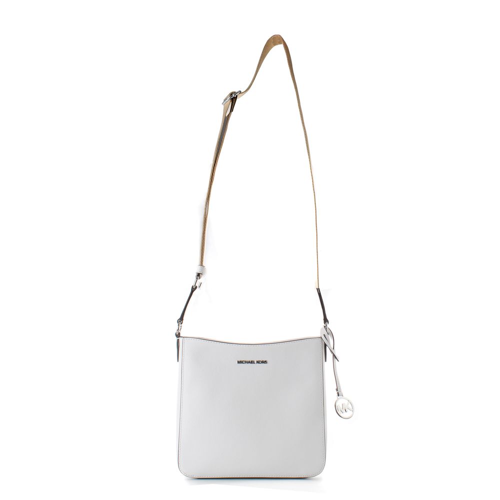 White Canvas Shoulder Bag - ventzia