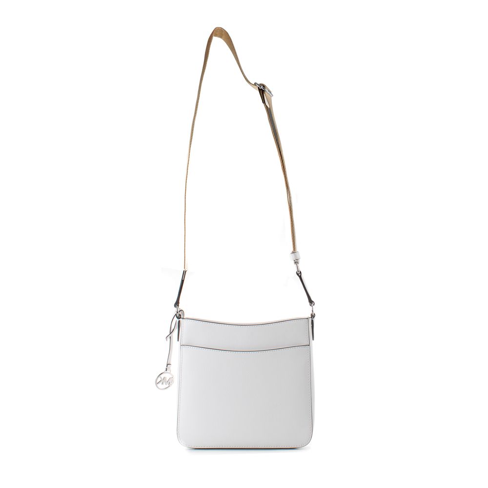 White Canvas Shoulder Bag - ventzia