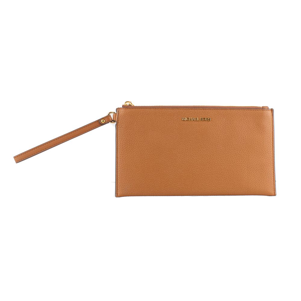 Brown Leather Clutch Bag - ventzia