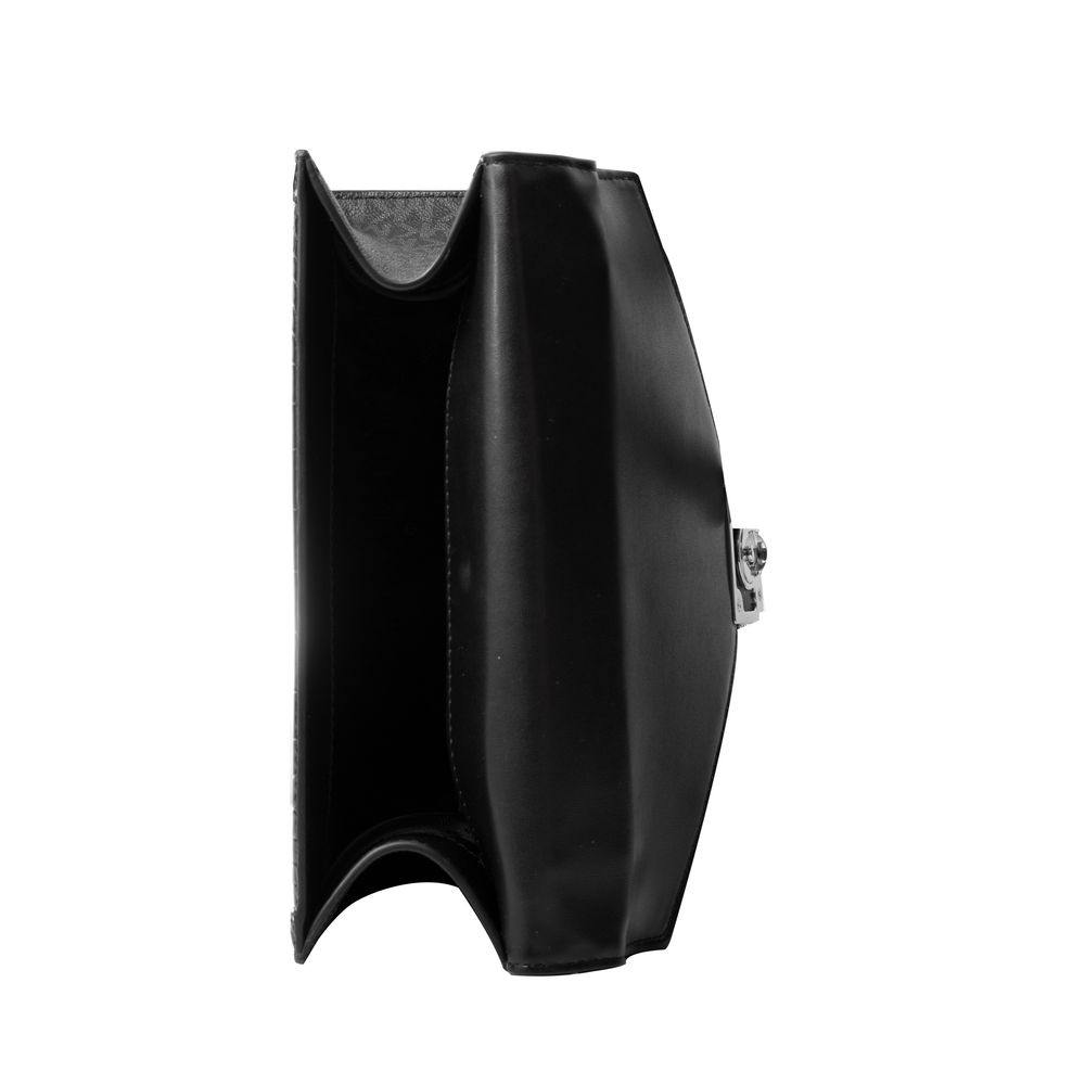 Black Canvas Crossbody Bag - ventzia