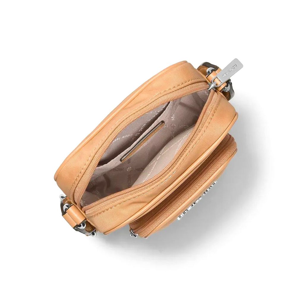 Brown Nylon Crossbody Bag - ventzia