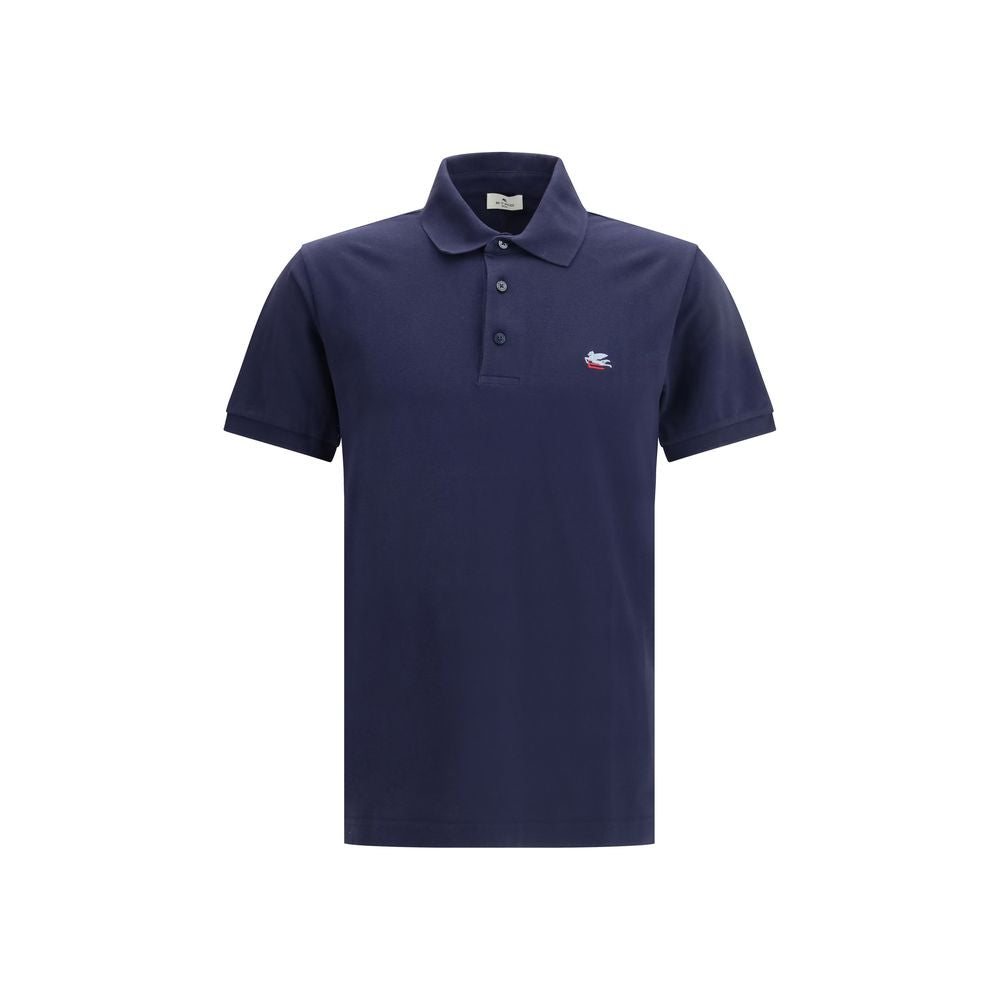 Blue Cotton Polo Shirt - ventzia