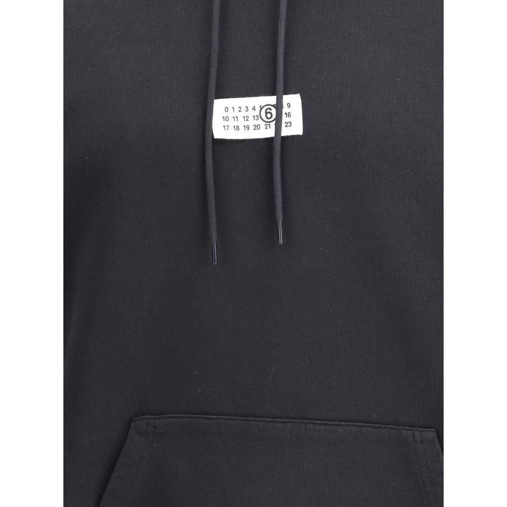Black Cotton Sweatshirt - ventzia
