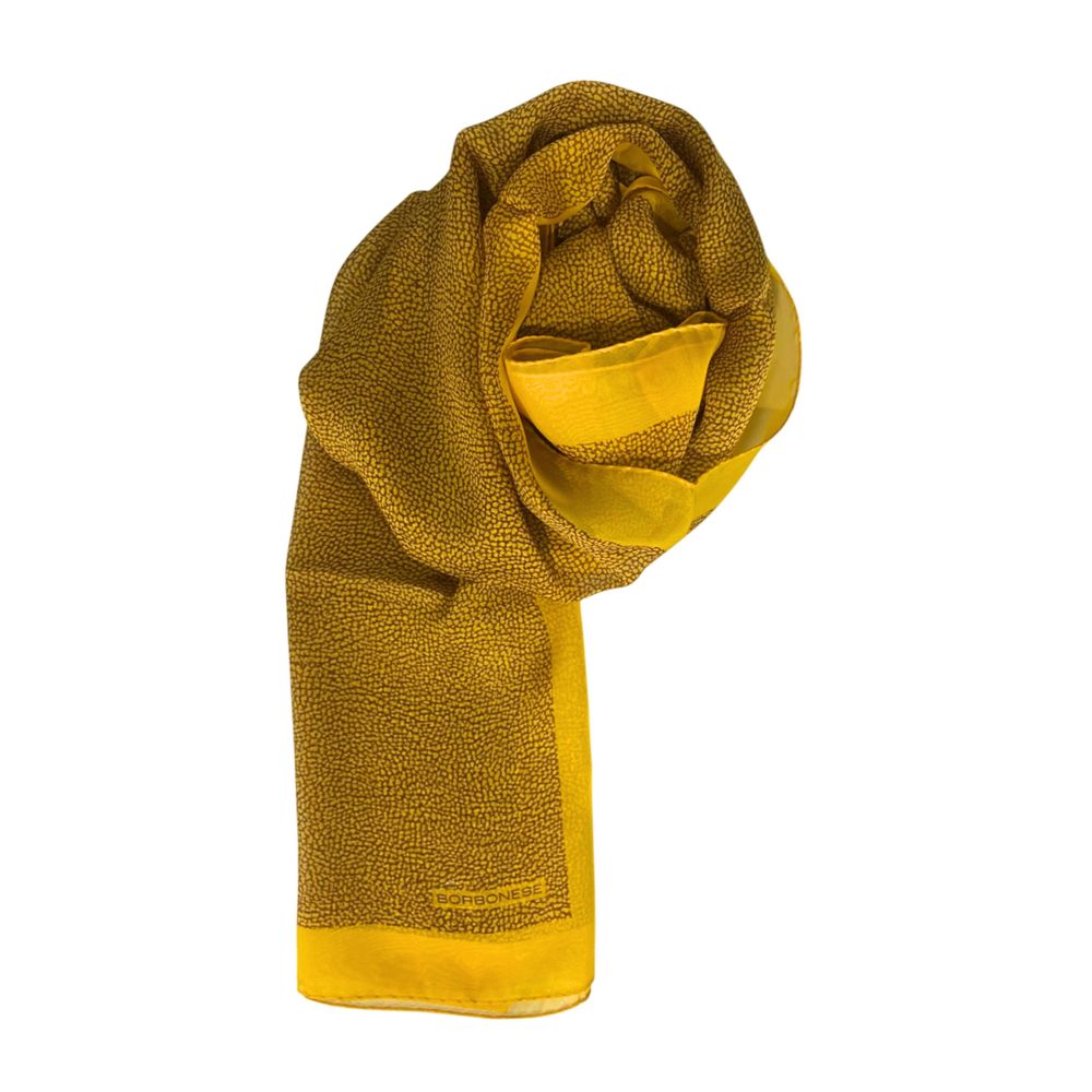 Yellow Silk Women Scarf - ventzia