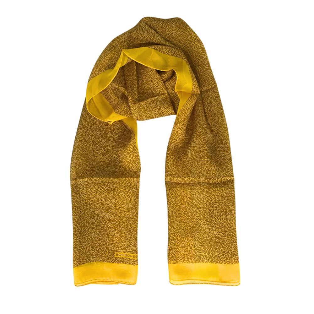 Yellow Silk Women Scarf - ventzia