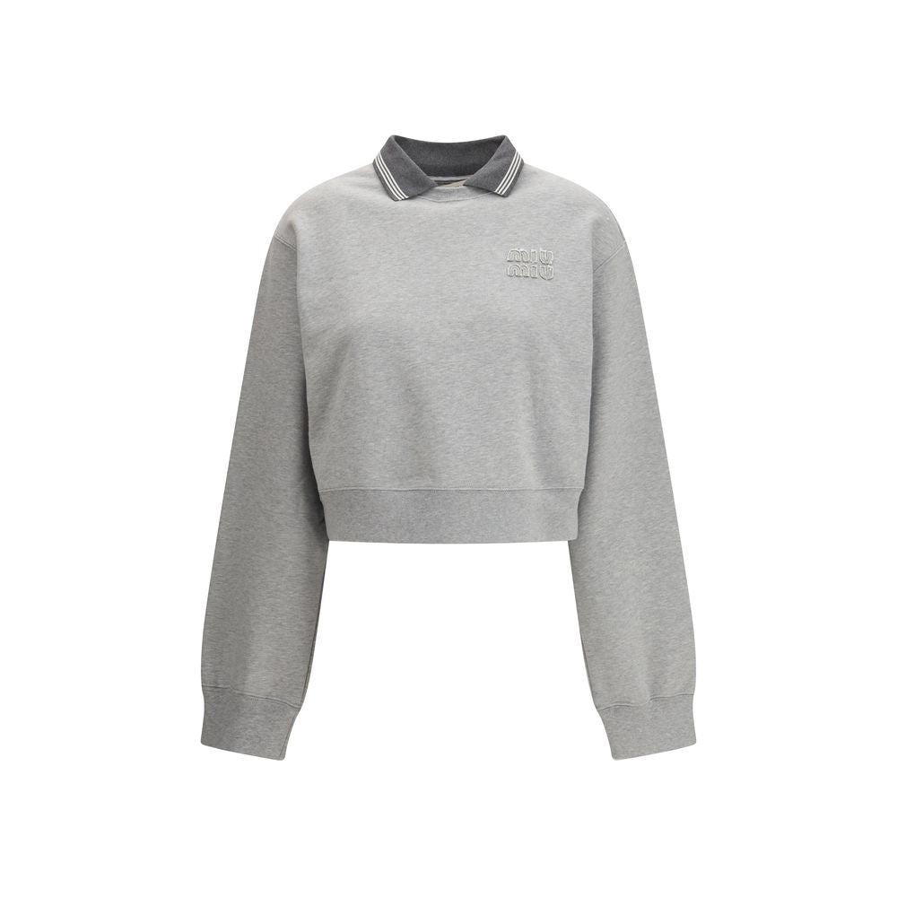 Gray Cotton Sweatshirt - ventzia
