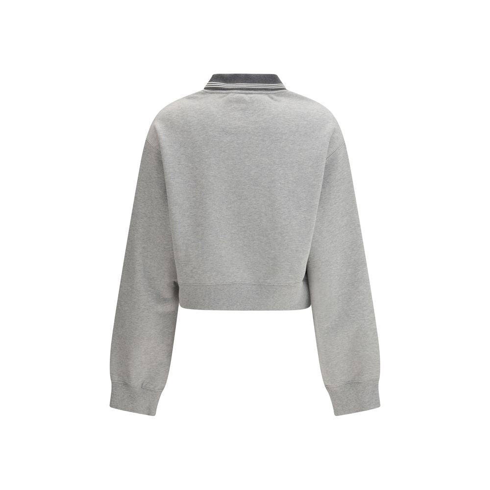 Gray Cotton Sweatshirt - ventzia