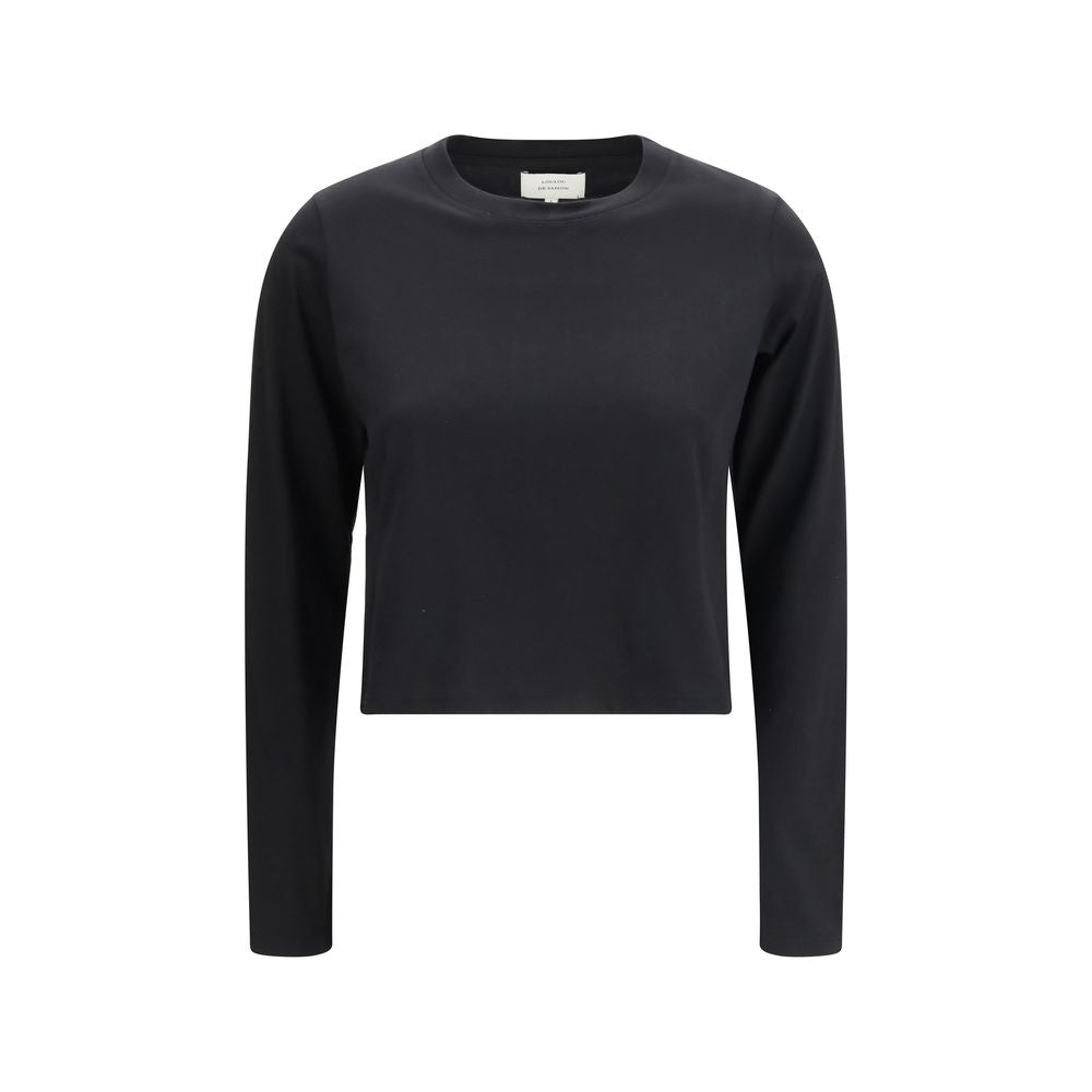 Black Cotton Long Sleeve T-Shirt - ventzia