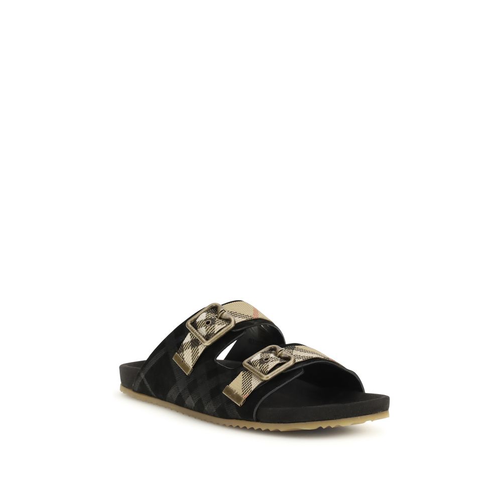 Multicolor Calf Leather Bos Taurus Flat Sandals - ventzia