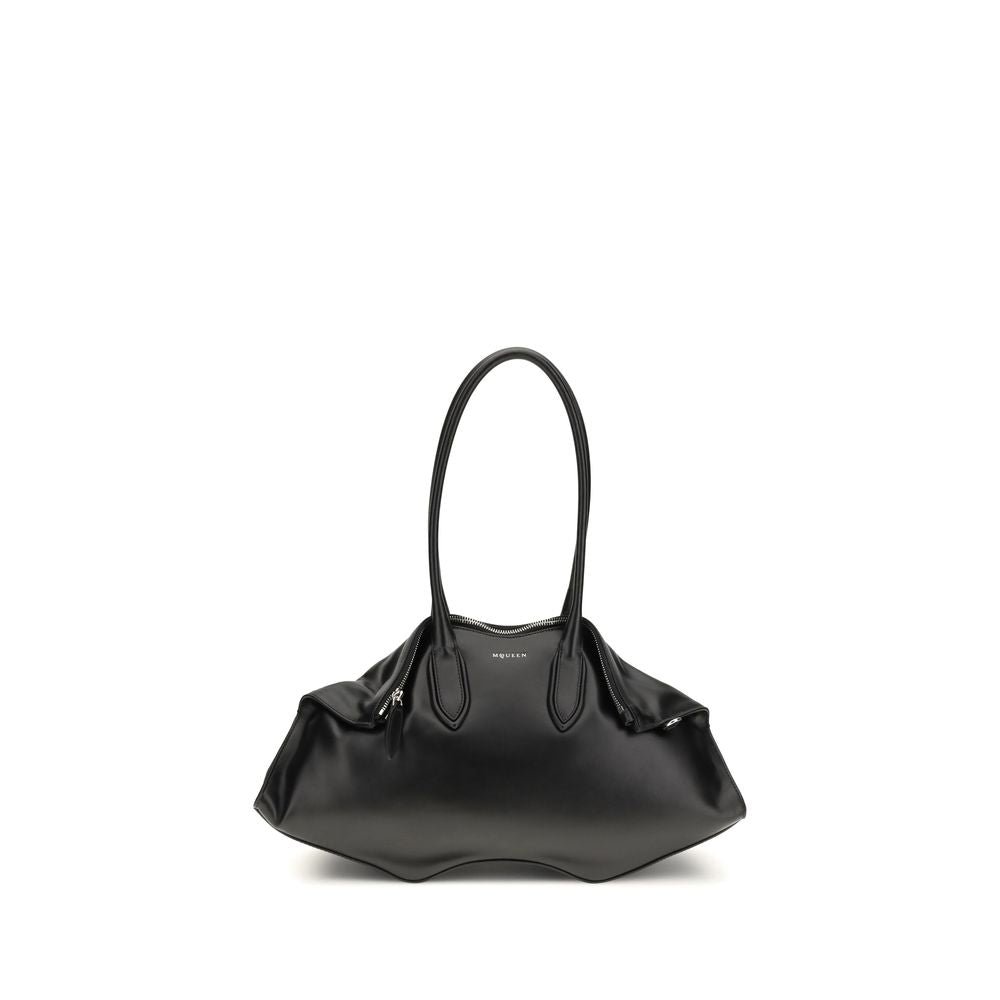 Black Calf Leather Bos Taurus Shoulder Bag - ventzia