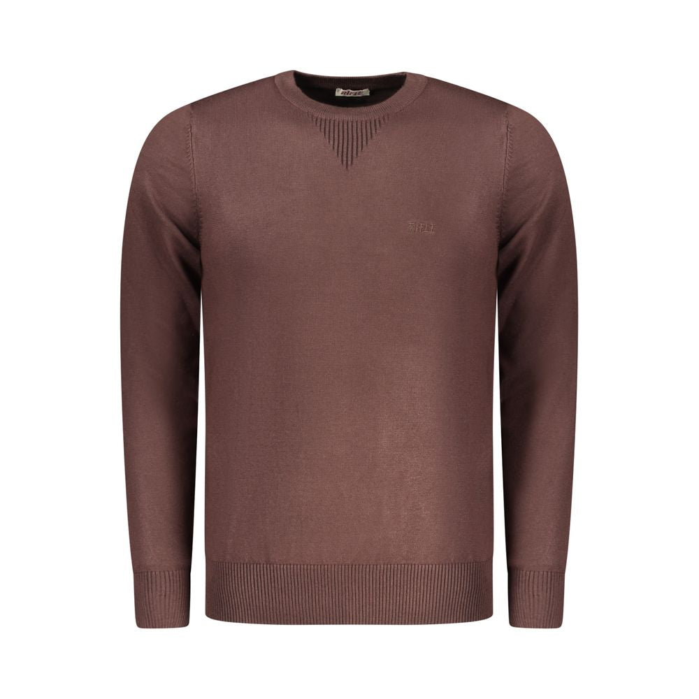 Marrone Viscosa Men Sweater - ventzia
