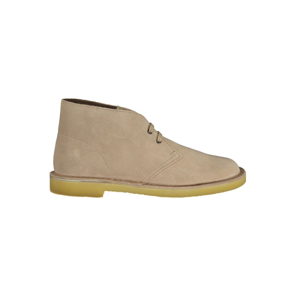 Beige Leather Mens Boot - ventzia