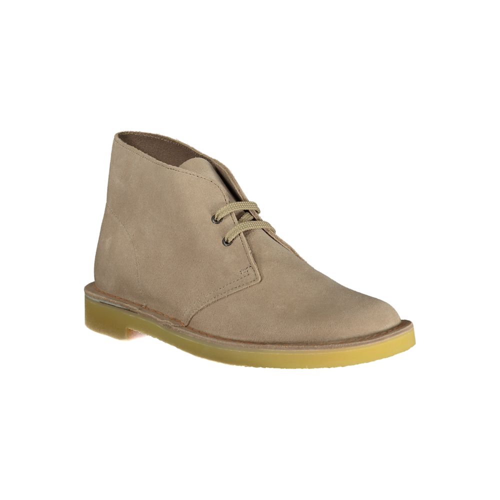 Beige Leather Mens Boot - ventzia