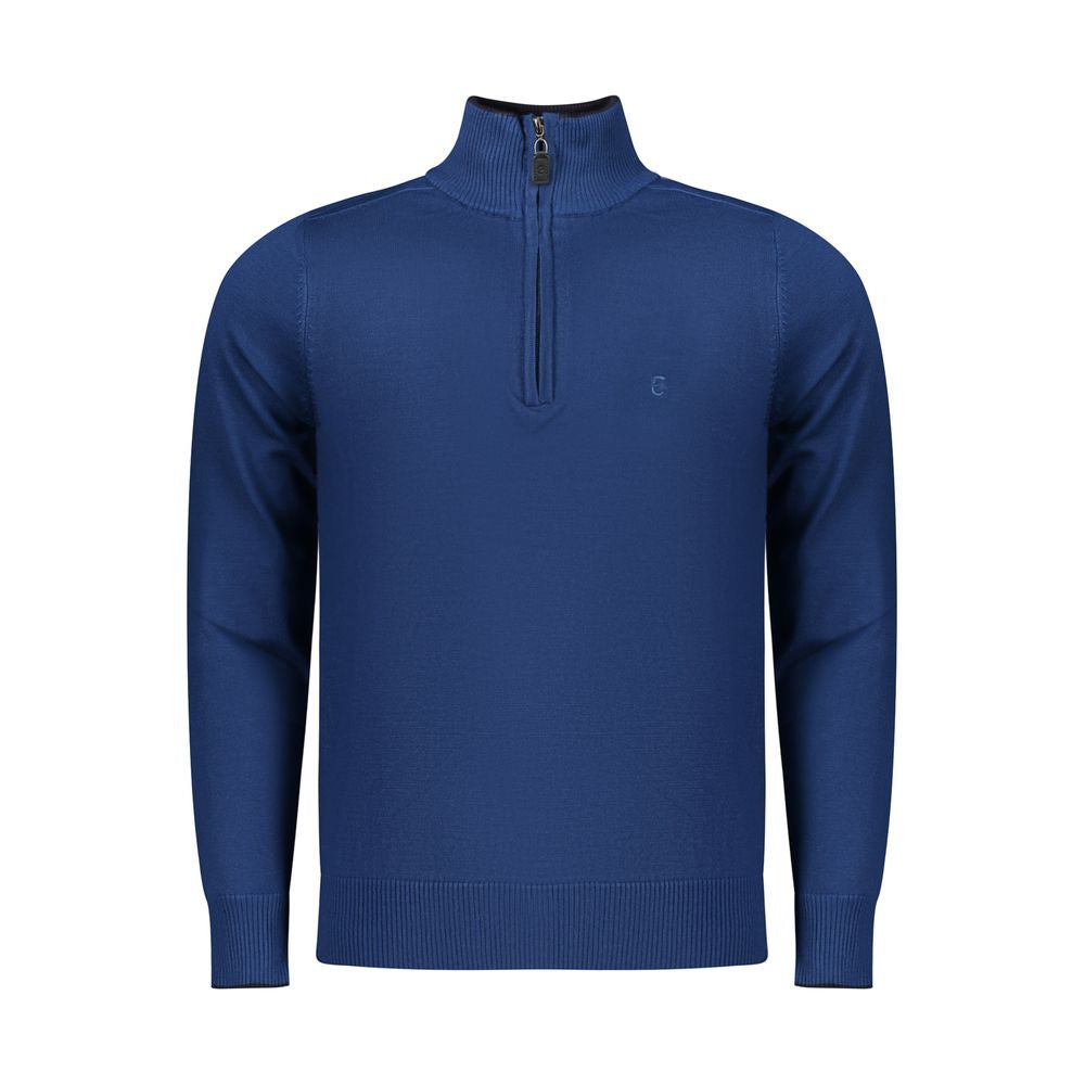 Blue Viscose Men Sweater - ventzia