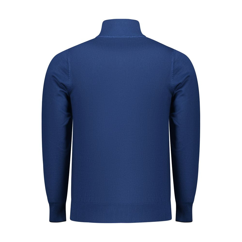 Blue Viscose Men Sweater - ventzia