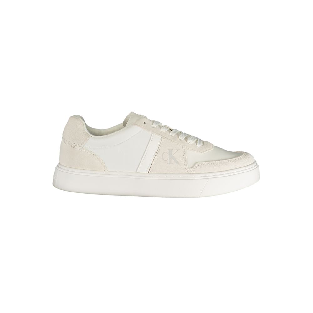 Bianco Polyester Mens Sneaker - ventzia